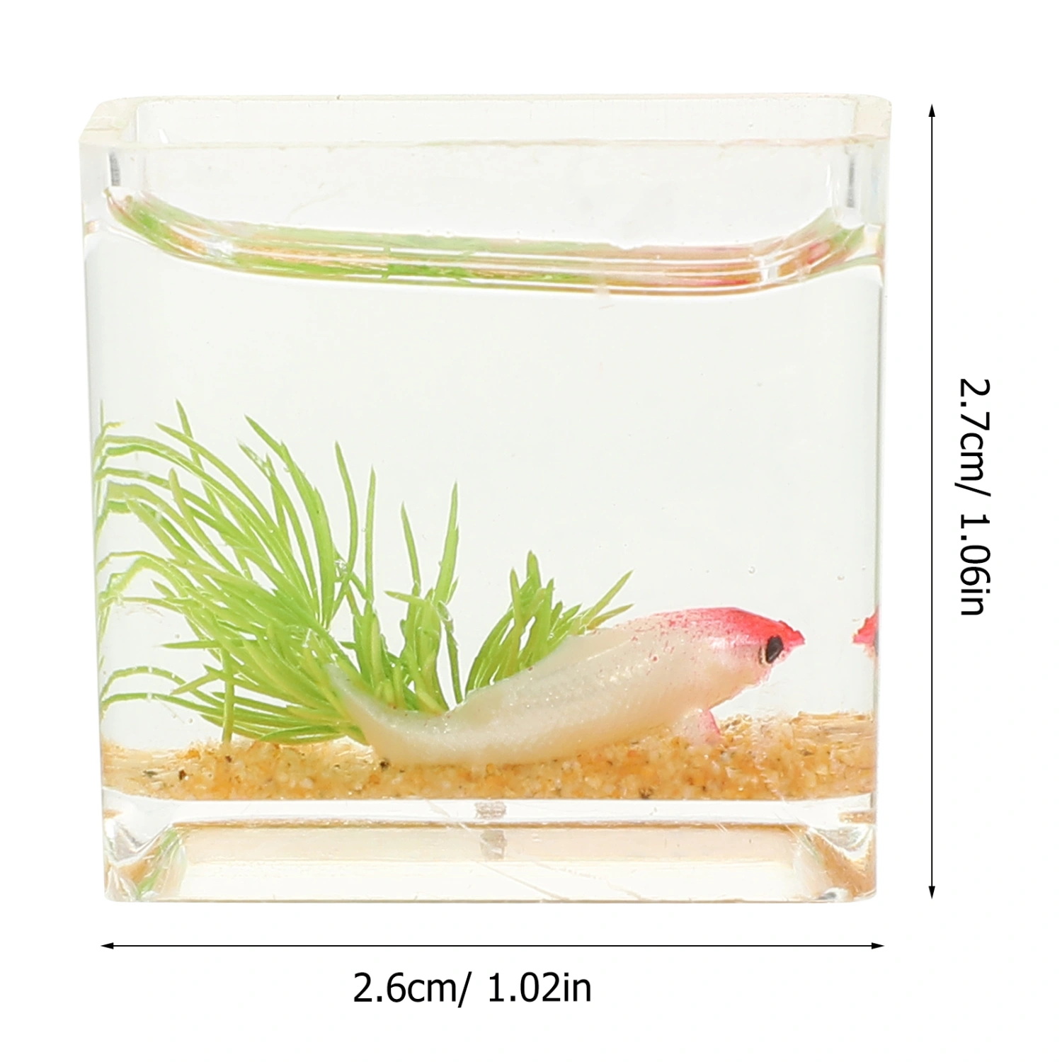 Miniature Fish Tank Tiny Fish Tank Ornament Small Fish Tank Decor Mini House Decor