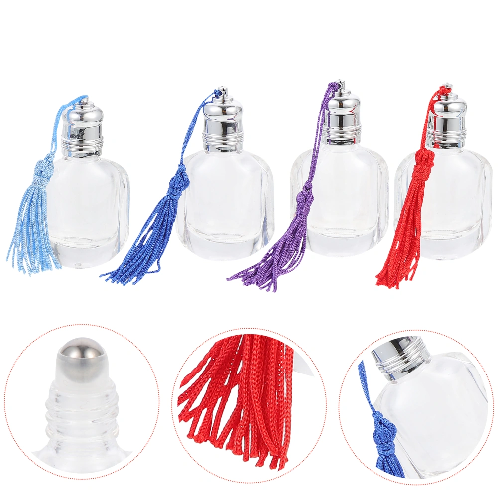 4Pcs Essential Oil Roller Ball Sub Packing Bottle Roll-On Bottles Glass Perfume Bottles