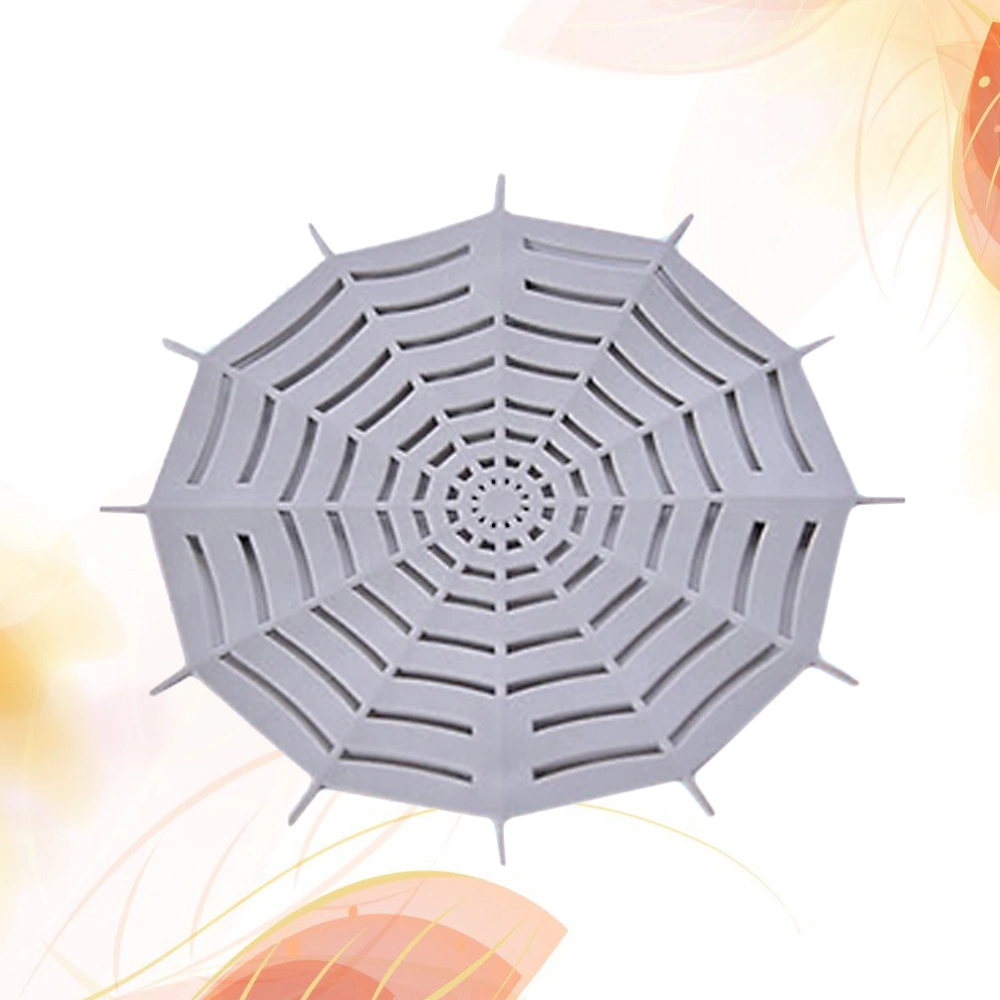 2pcs Spider Web Shaped Sink Strainer Kitchen Bathroom Sink Garbage Mesh Filter Sewer Drain Net Filter Strainer (Grey)