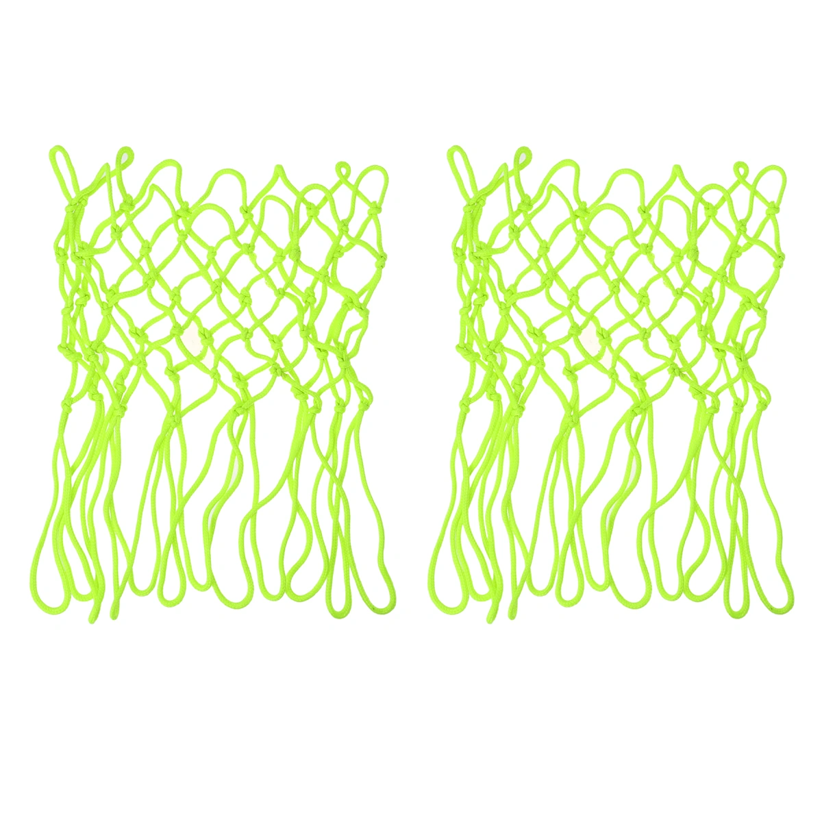 2 PCS Night Glowing Luminous Basketball Net Nylon Braided Standard Professional Basketball Net Heavy Duty Thick Net Basketball Net (Green)