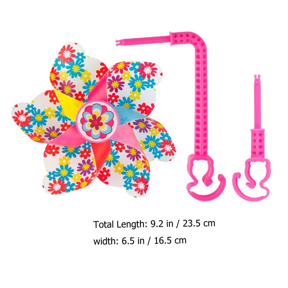 1 Set of Children Bike Handlebar Flower Pinwheel Decorative Kids Bike Pinwheel Bike Decorations