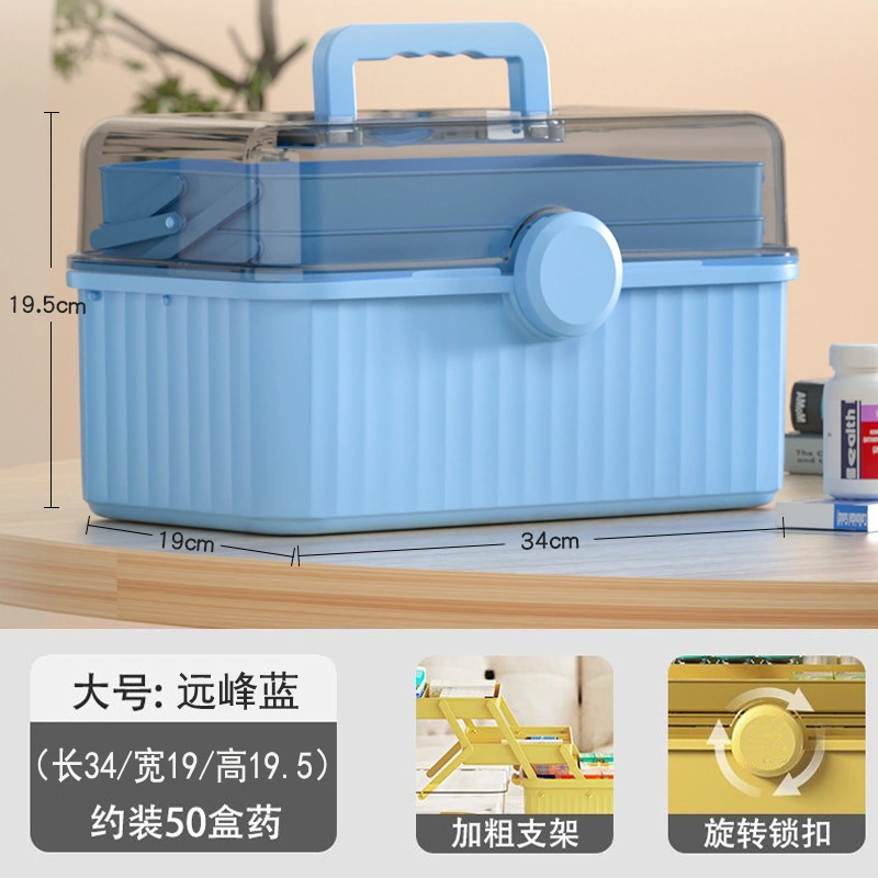 Plastic First Aid Box First Aid Kit Portable Emergency Box Plastic Medicine Storage Box