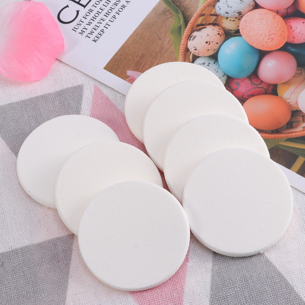 24pcs Round Makeup Blending Powder Puff Cotton Puff Cosmetic Foundation Air Cushion for Women Girls (White)