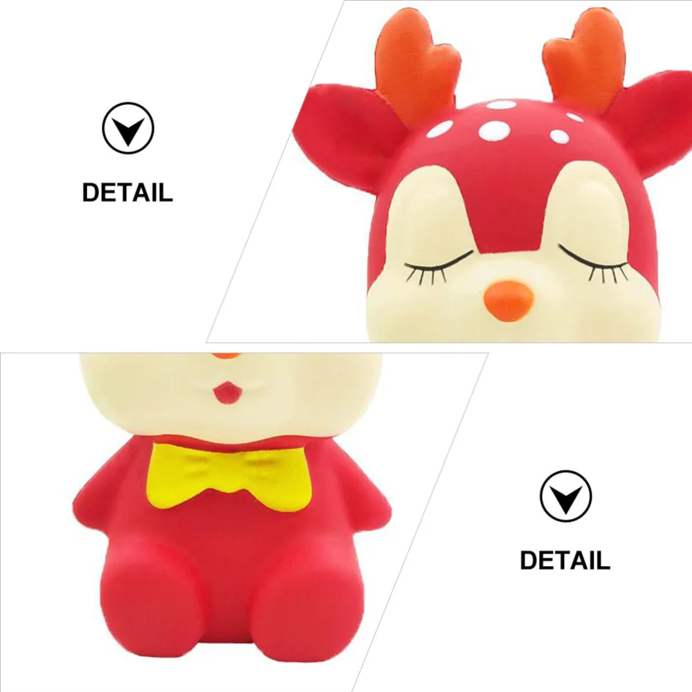 Kids Plaything Imitation Sika Deer Toy Christmas Decoration Red