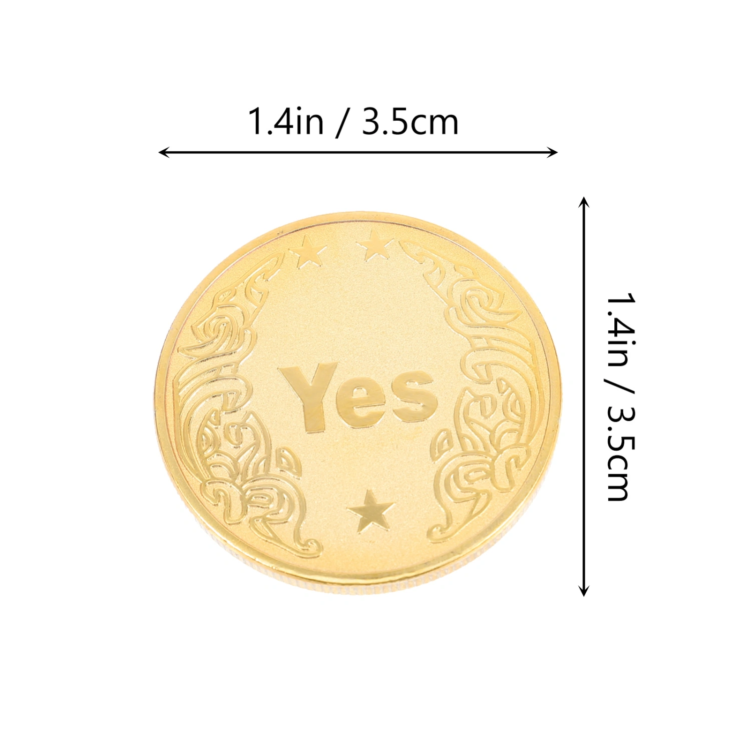 1 Bag of 2pcs Yes or No Flipping Coins Stainless Steel Chic Commemorative Coins