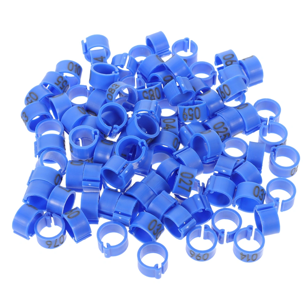 100pcs Pigeon Foot Rings Plastic Bird Leg Bands Rings Identification Rings