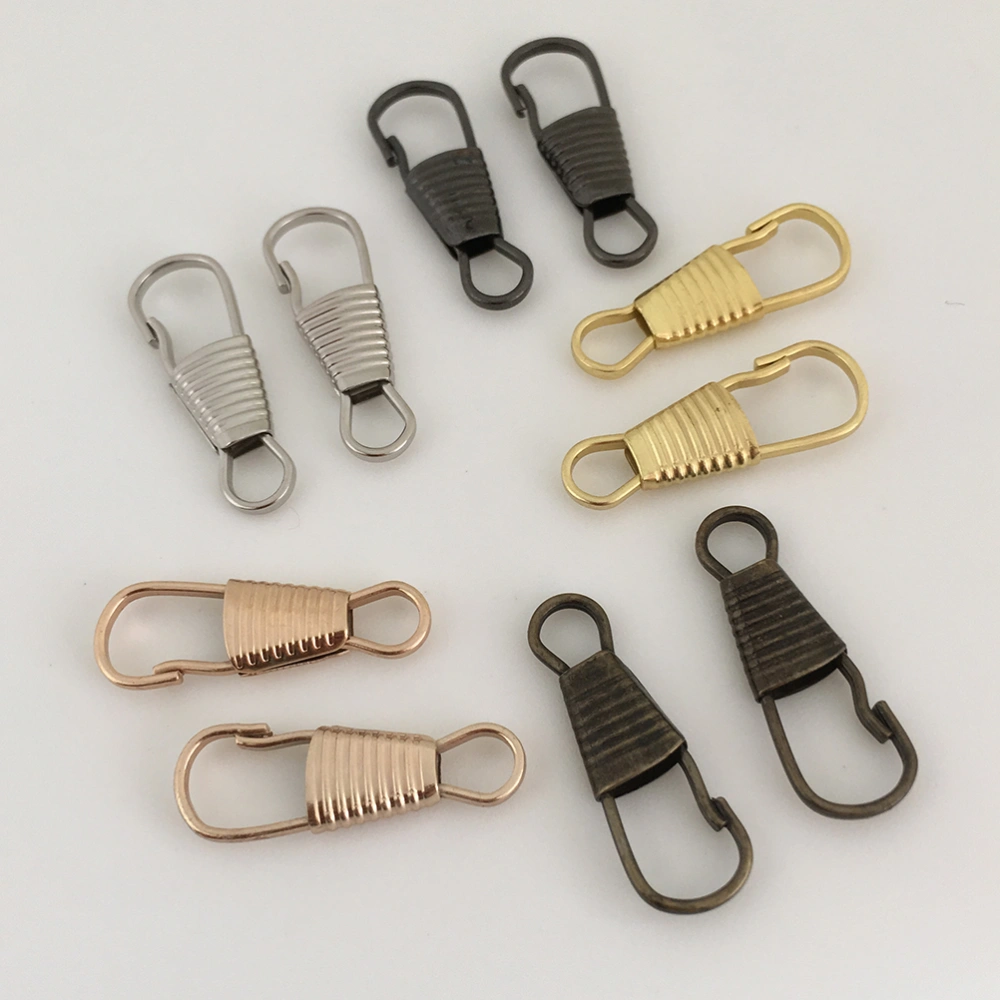 10PCS DIY Zipper Head Luggage Clothing Shoes Boots Zipper Puller Detachable Perforating Zipper Pulls Multi-purpose Zipper Accessories for Home Use (White Gold)