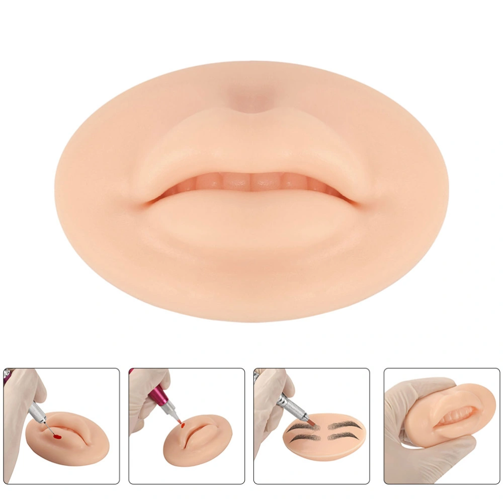 2Pcs Professional Tattoos Practice Lips Silicone Fake Lips Elastic Softer Fake Skins Lip Molds