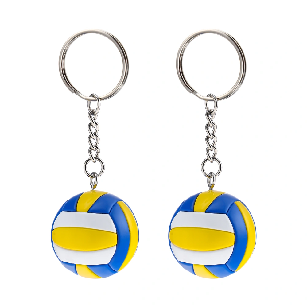 2pcs Volleyball Key Chains Sports Theme Keychain Gifts Backpack Keychain Unique Volleyball Keychains