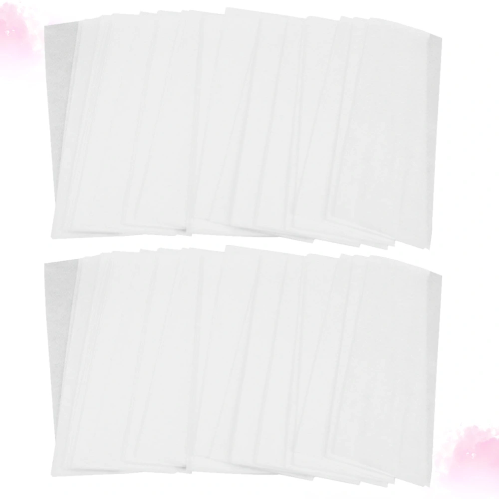 2 Bag Professional Facial Depilating Paper Body Hair Removal Wax Strips Thickened Depilatory Paper Nonwoven Epilator for Man Woman Home Salon (80pcs for one Bag)