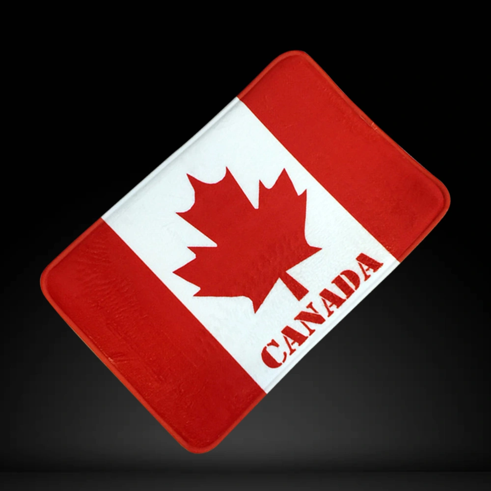 Non-slip Door Mat Colorful Mat Modern Doormat for Kitchen Living Room Hallway Bathroom 38x58cm (the Canadian Flag)