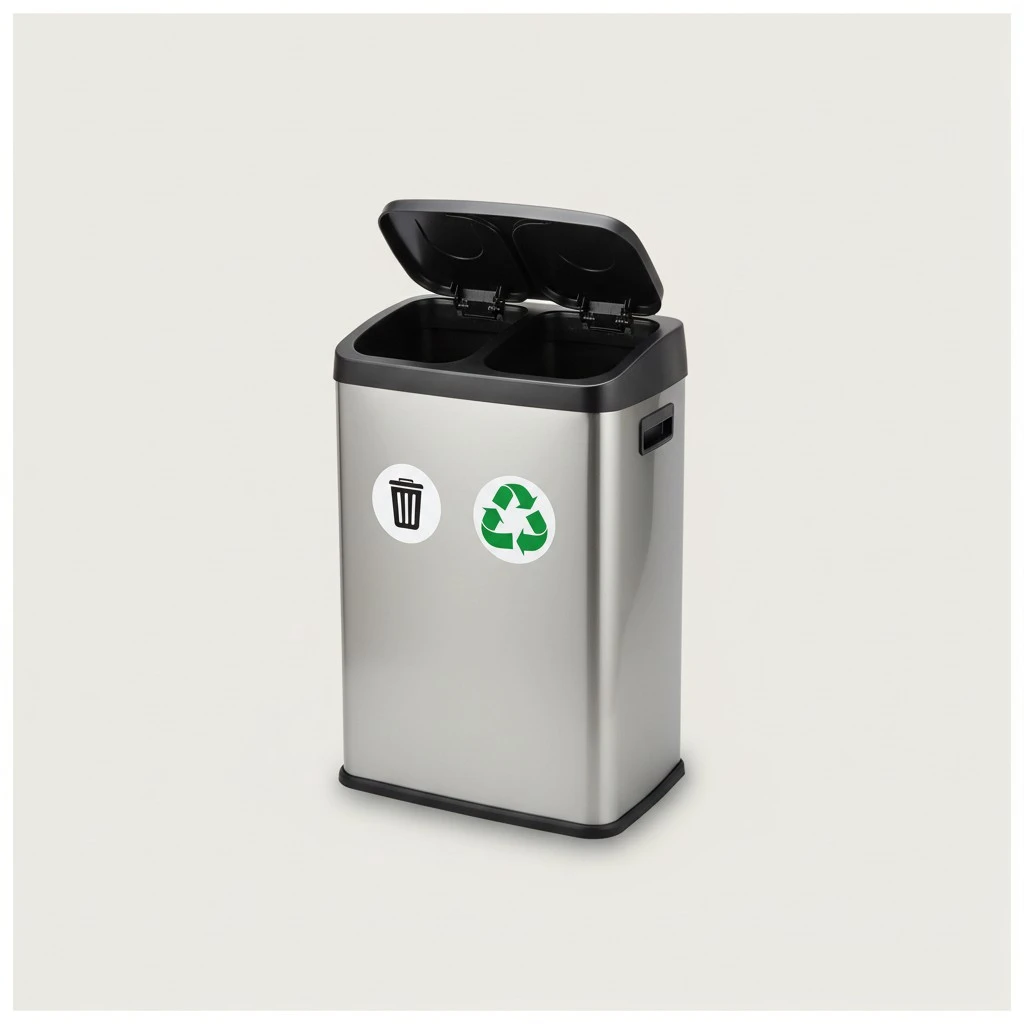 12pcs Self-adhesive Recycle Sticker Trash Can Sticker Recycling Sticker for Kitchen