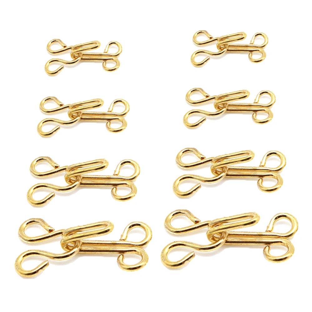 100 Pairs Metal Sewing Buckles Fashion Practical Underwear Buckles Collar Clasps Hidden Buttons DIY Clothes Accessories