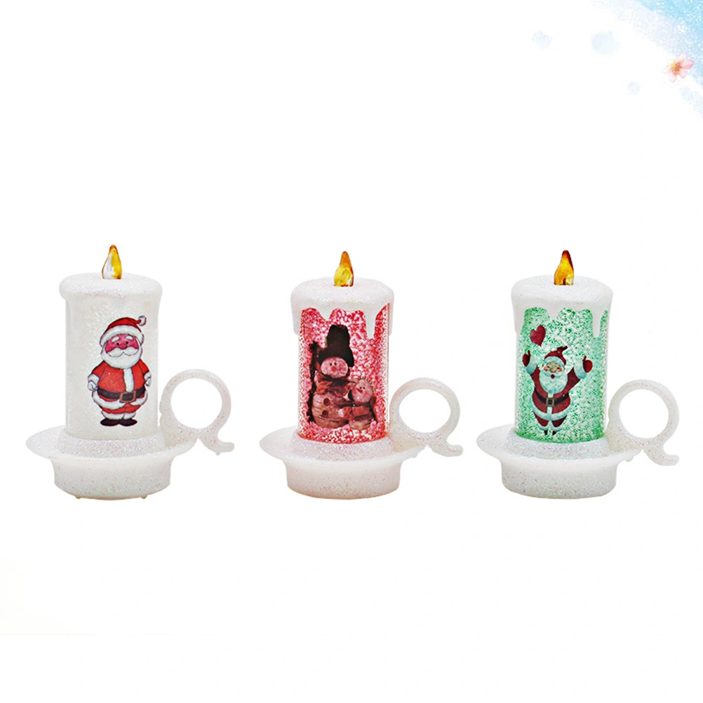 2PCS Christmas Decoration Electronic Candle Night Light LED Candle Lights Flameless Candles Tea Light Home Decoration