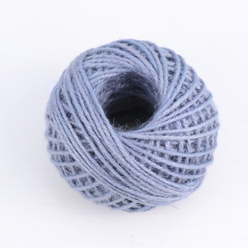 1 Roll 2mm x 50m Colored Hemp Rope Household Paper Rope Creative DIY Braided Rope Tag Rope Gift Decor (Grey)