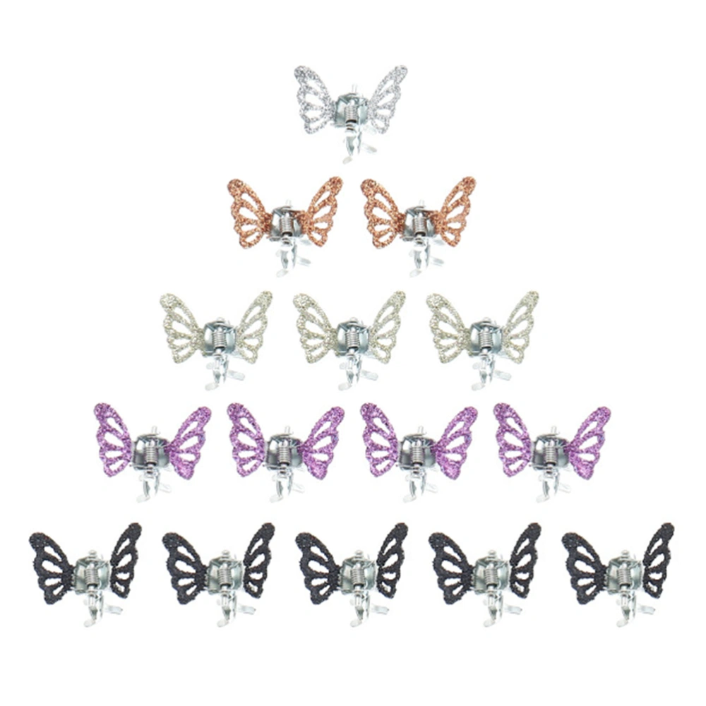 24pcs Mini Hair Clips Tiny Jaw Clips Butterflies Mini Claw Clips for Children