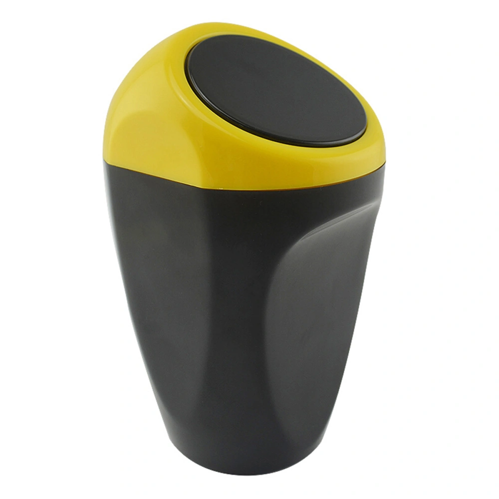 Car Auto Garbage Trash Can Automotive Waste Storage Mini Home Office Auto Car Vehicle Garbage Can (Yellow)