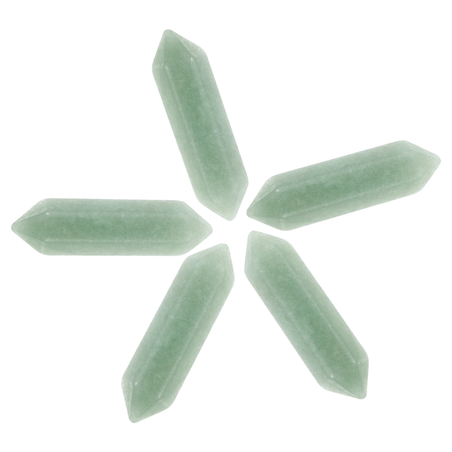5Pcs Hexagonal Bullet Shape Crystals DIY Stone Beads Necklace Jewelry Making