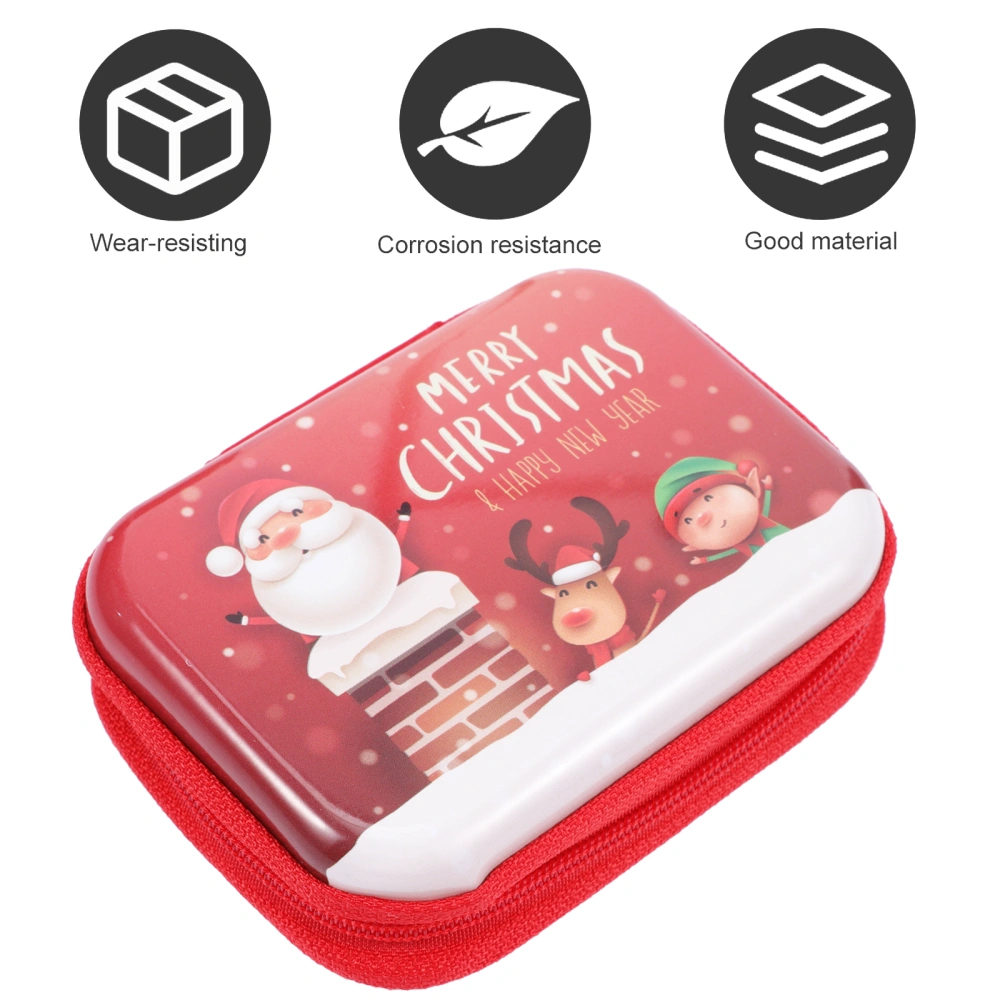 1 Pc Rectangular Storage Bag Christmas Earphone Change Coin Bag Xmas Pendant