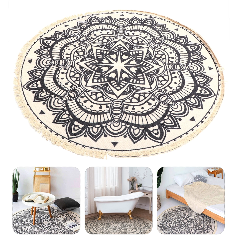 Nordic Ethnic Style Round Large Area Rug Bohemia Carpet Bedroom Floor Mat