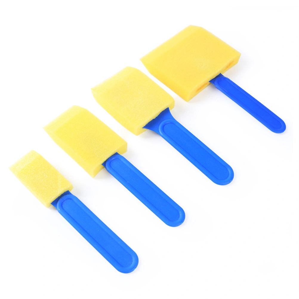 12 Pcs in 3 Set DIY Art Painted Sponge Brushes Colorful Graffiti Drawing Art Material for Children Kindergarten Preschool (Yellow, Blue)