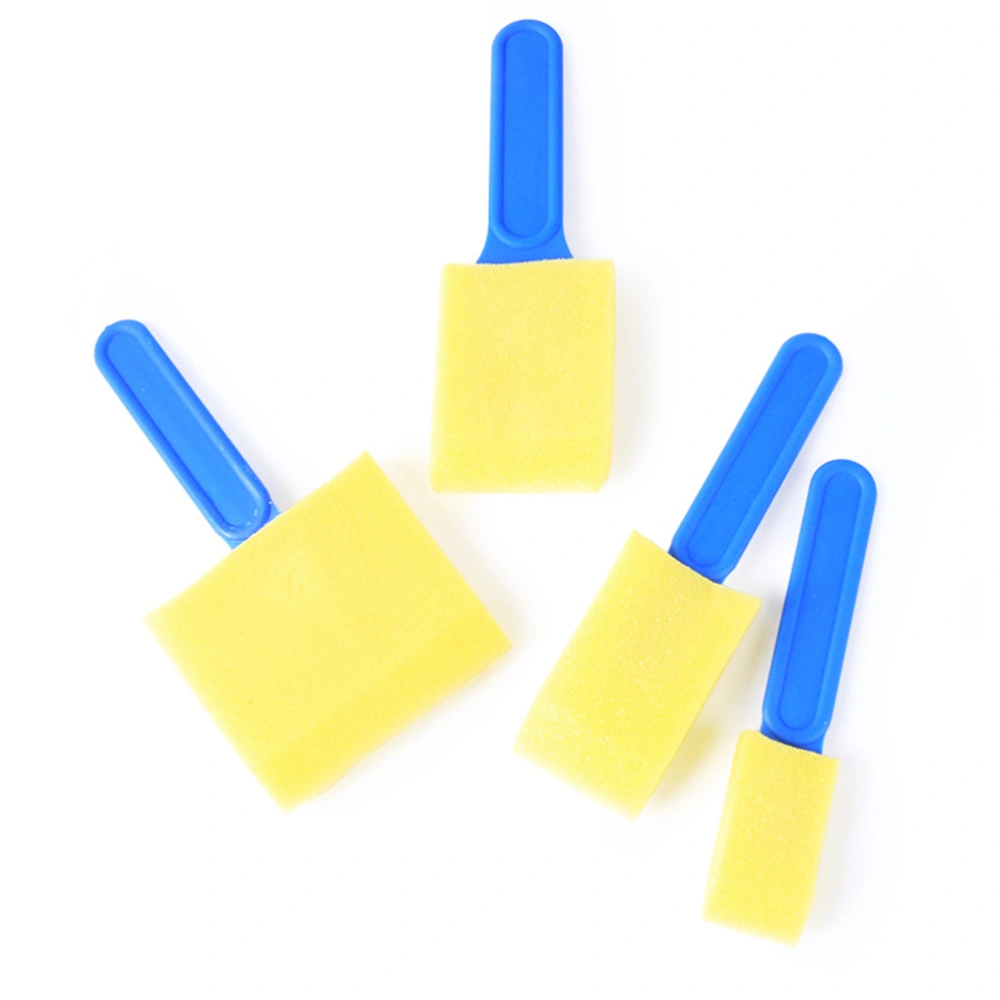 12 Pcs in 3 Set DIY Art Painted Sponge Brushes Colorful Graffiti Drawing Art Material for Children Kindergarten Preschool (Yellow, Blue)