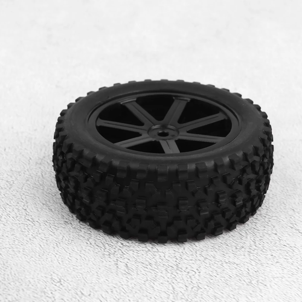 4pcs Off-Road Vehicle Toy Wheels Small Durable Car Toys Parts Wheels for Home Store (Black)