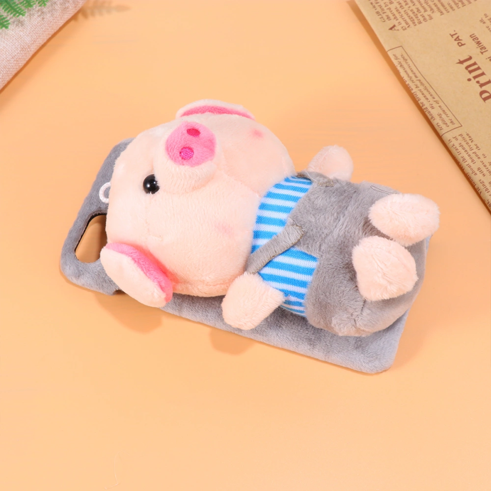 Phone Cover Stereoscopic Pig Decor Phone Case Phone Protect Shell Compatible for iphone 8 (Grey)