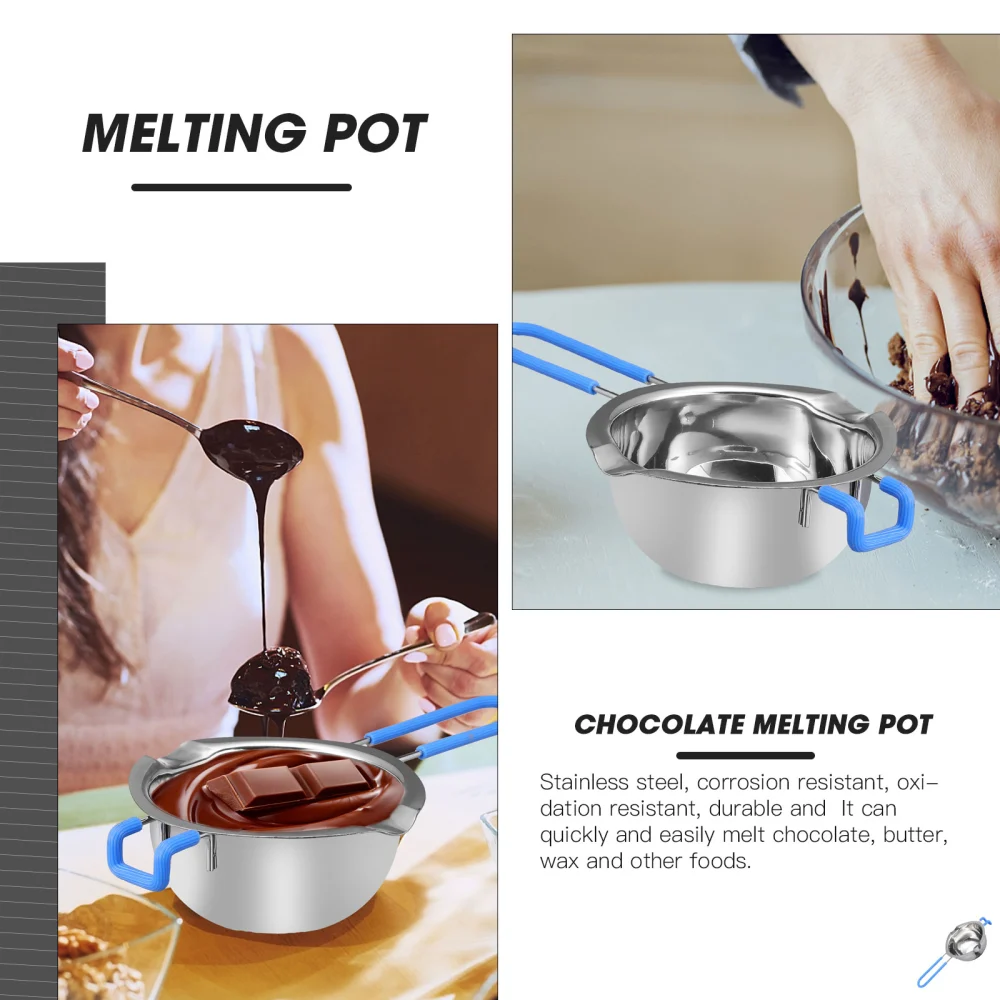 1PC Stainless Steel Chocolate Melting Pan Kitchen Milk Bowl Butter Candy Warmer