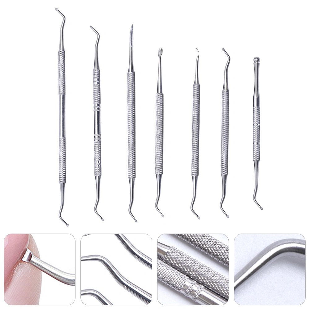 1 Set Cuticle Pusher Nail Polish Remover Stainless Steel Manicure Tool Nail Care