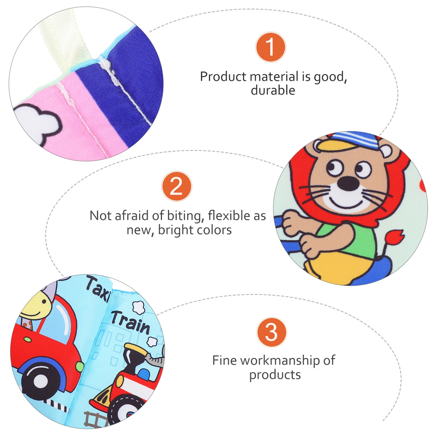 Tear-resistant Baby Cloth Book Toddlers Infants Early Educational Toy Cloth Book