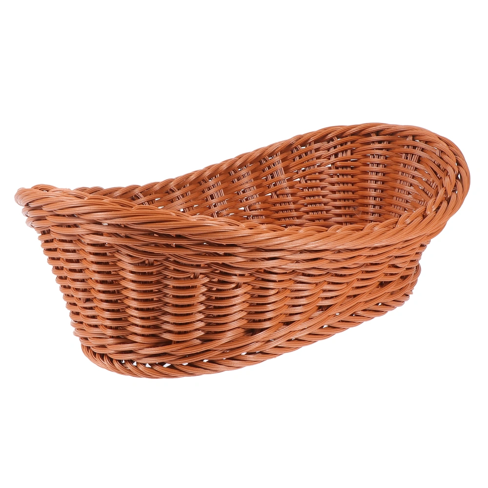 1pc Simulation Rattan Woven Basket Kitchen Food Basket Multipurpose Basket