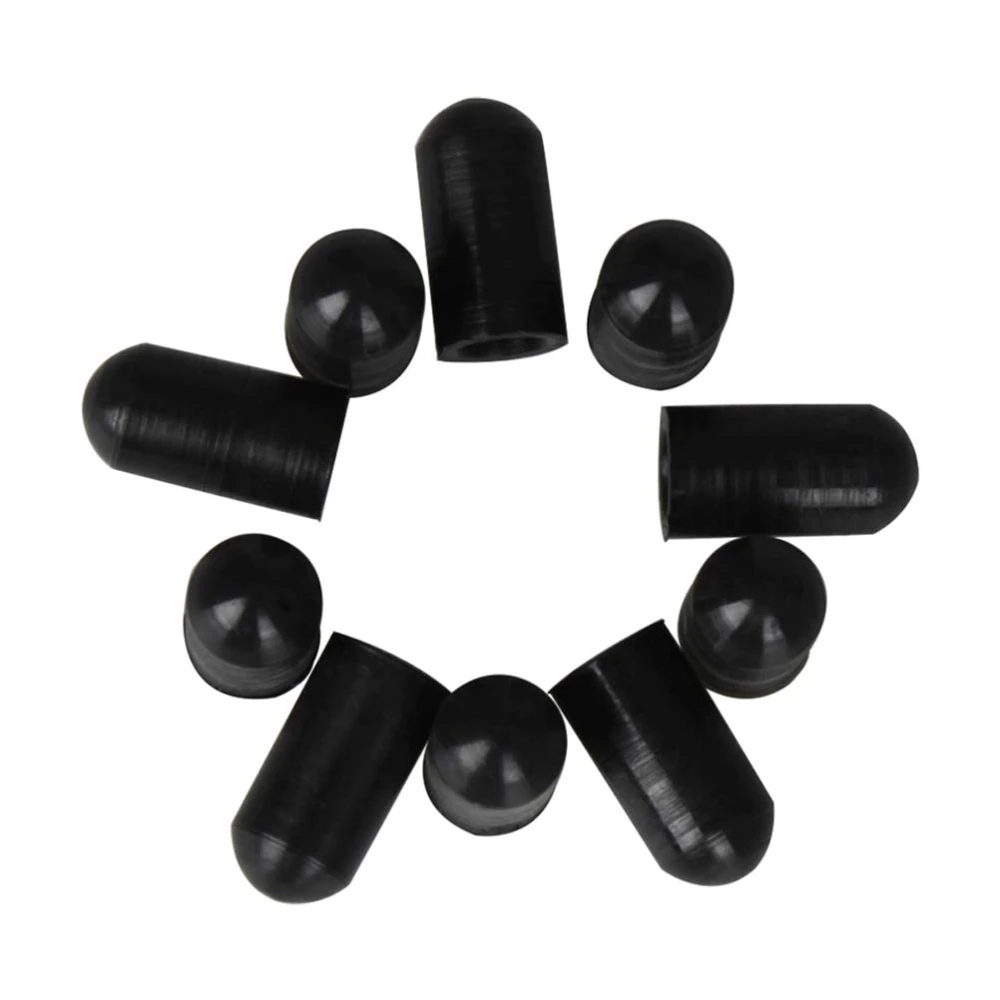 10 PCS Replacement Silicone Drum Stick Protective Caps Covers Skins Drum Accessories (Black)