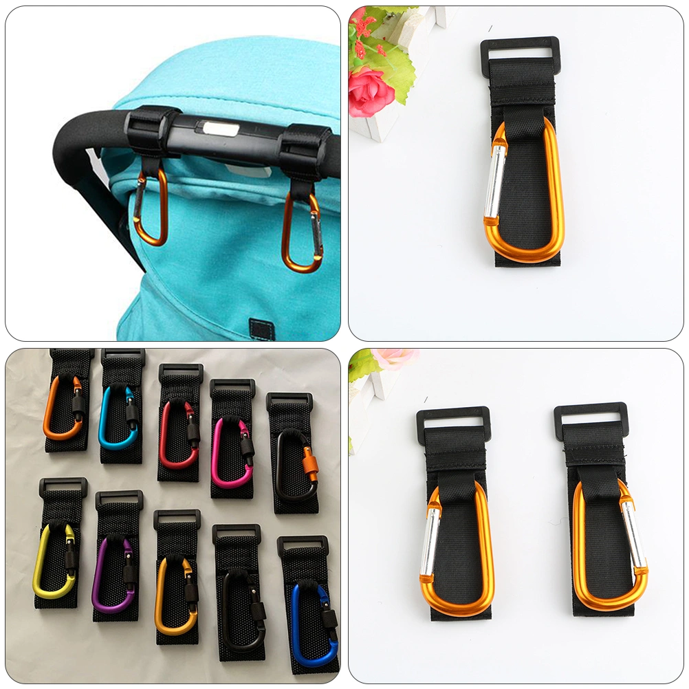 2pcs Baby Stroller Hooks Non-Slip Hooks Stroller Organizer Durable Clips Hooks