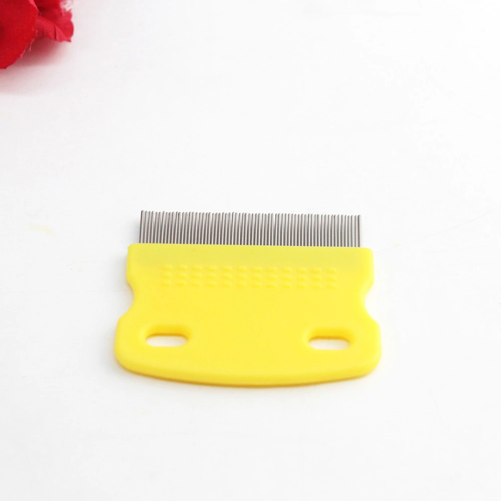 Pet Comb Stainless Steel Toothed Grooming Cleaning Hair Brush Flea Ovum Remover for Cat Dog (Random Color)