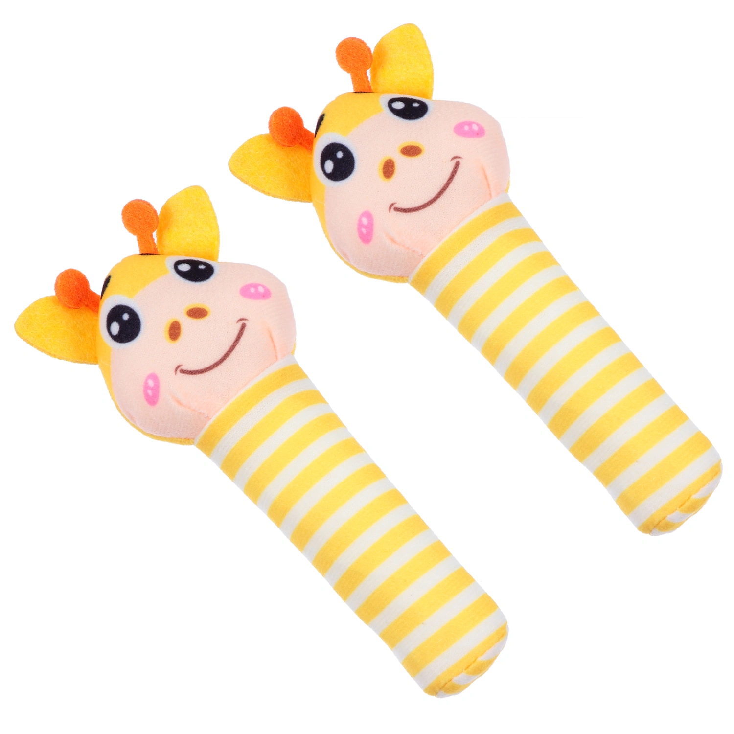 2 Pcs Stuffed Hand Rattle Toys Kid Playthings Cartoon Hand Jingle Bells