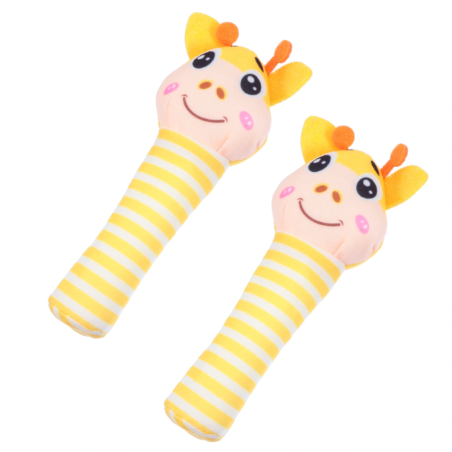 2 Pcs Stuffed Hand Rattle Toys Kid Playthings Cartoon Hand Jingle Bells