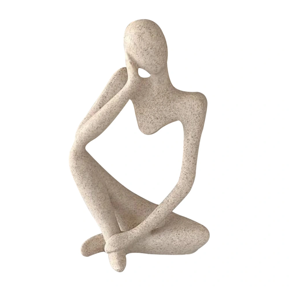 Desktop Thinker Statue Decorative Abstract Character Decor for Home Office