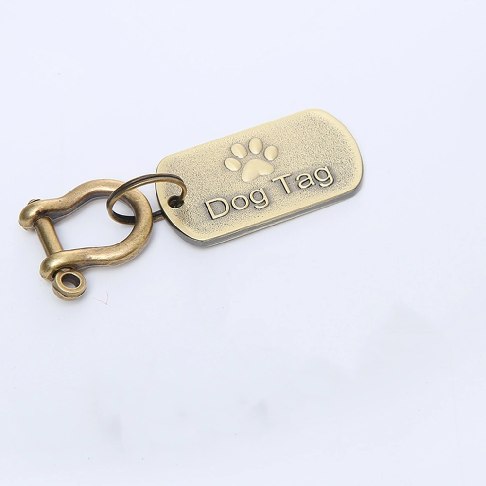 2pcs Pet Dog ID Tags Retro Stainless Steel Pet Pendant Creative Dog Tag Set for Pet(Bronze)