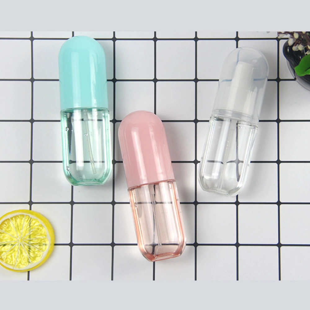 3pcs 60ml Spray Bottles Empty Refillable Perfume Toner Disinfectant Pump Bottles (Green Transparent Red)