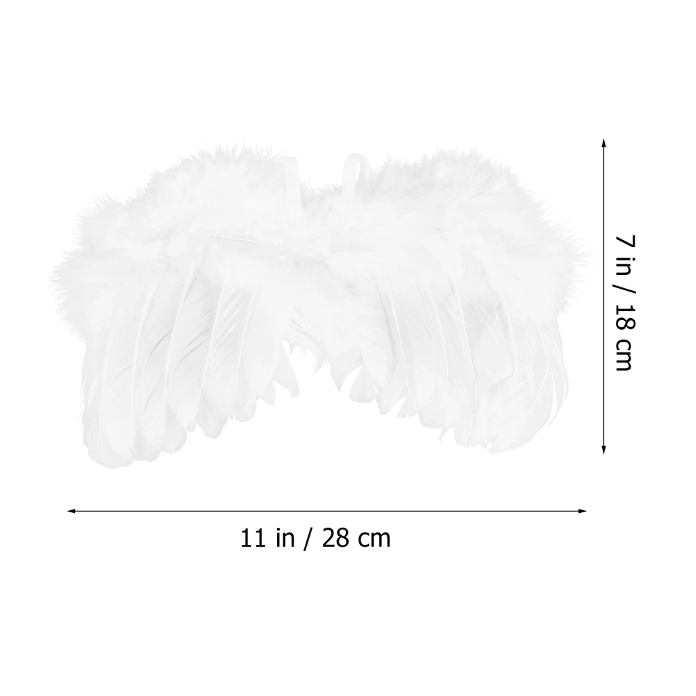 1 Set Angel Wing Leaves Headband Decors Girl Christmas Costume Photo Prop