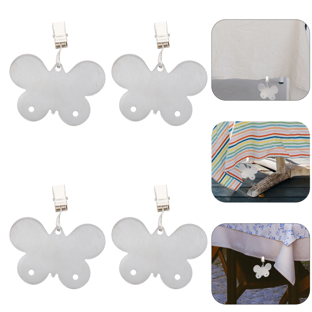 4 Pcs Butterfly-shape Table Cloth Clip Tablecloth Weight Clip Table Cloth Fixator