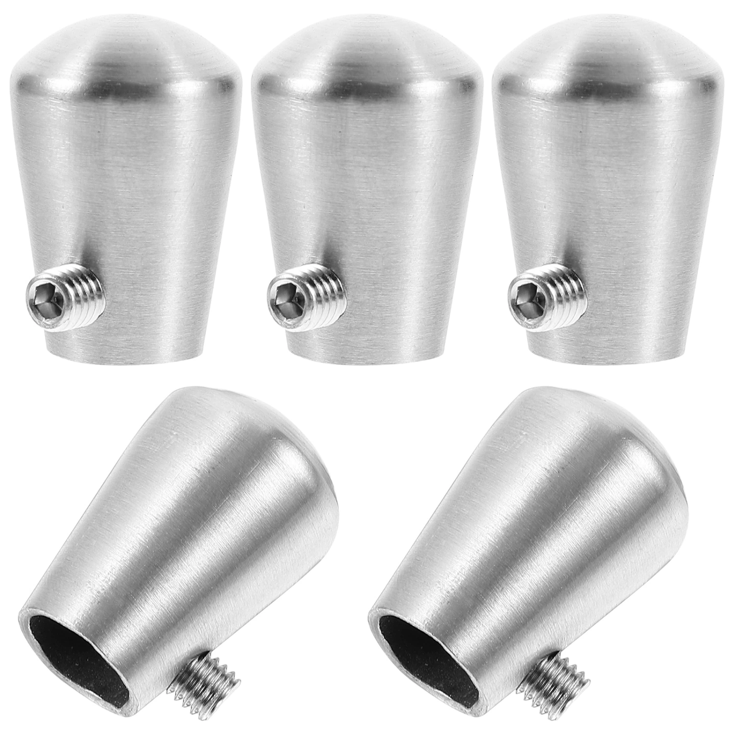 5pcs Handrail End Caps Stainless Steel Handrail End Caps Steps Hand Rail End Covers
