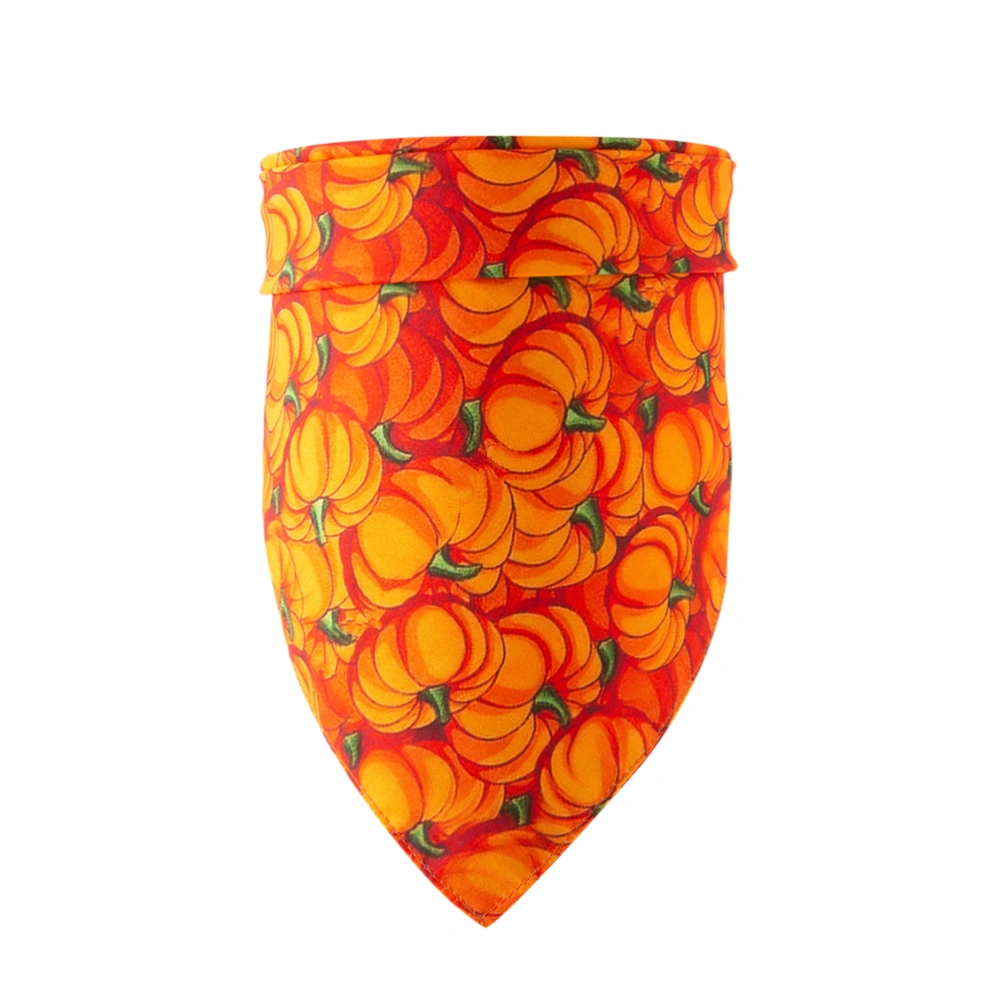 Colorful Printed Halloween Collar Bib Scarf Pumpkin Printed Triangle Saliva Towel for Pet Dog Puppy Bandage Yellow