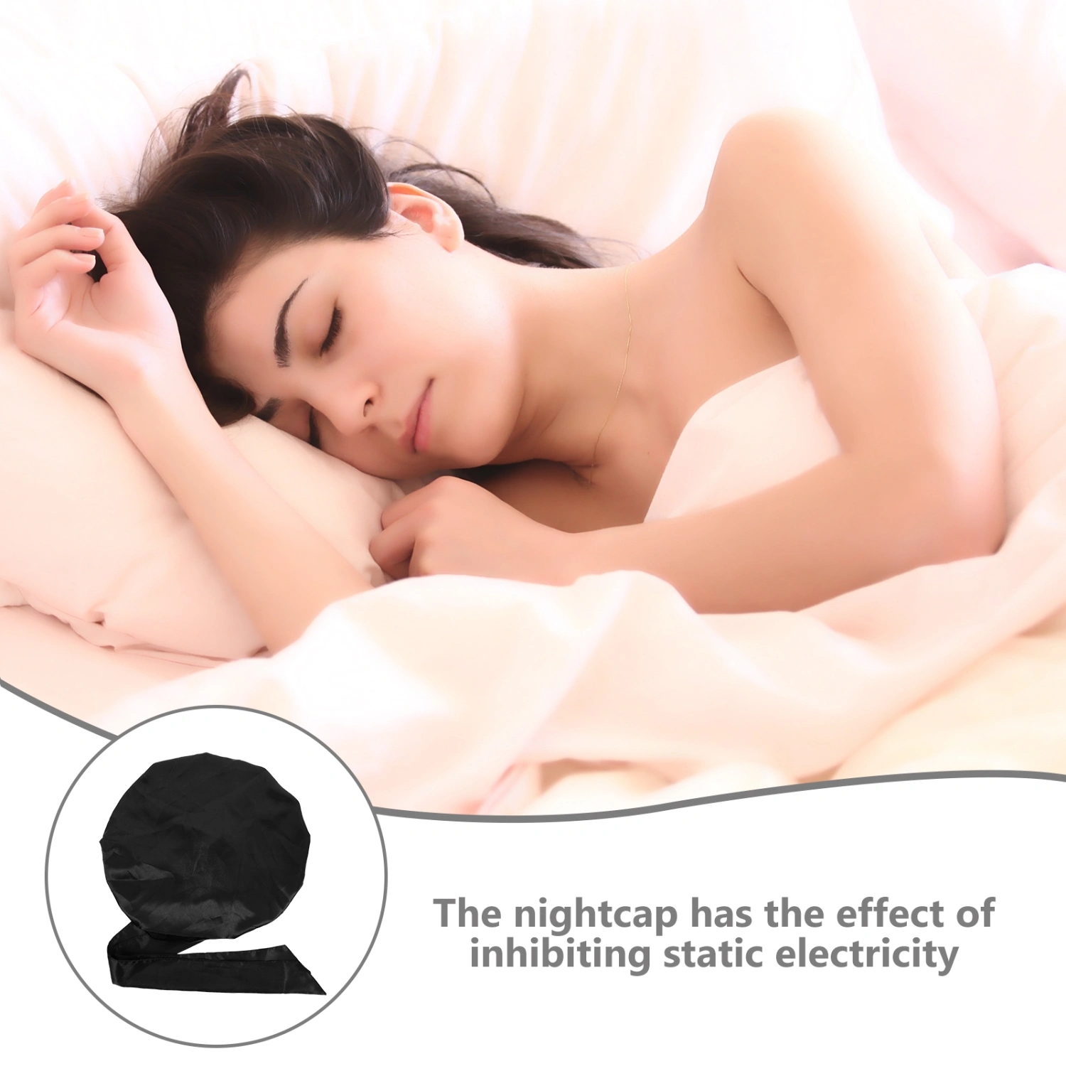 Household Jumbo Bonnet Delicate Sleep Bonnet Comfortable Sleep Hat Home Accessory