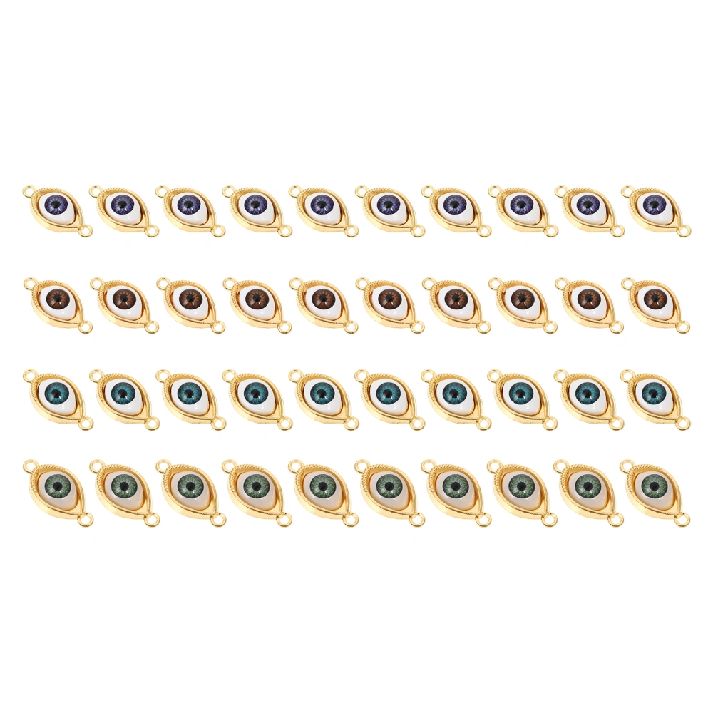 40Pcs Eye Shape Charms Pendants for Necklace Bracelet Earring Jewelry Making