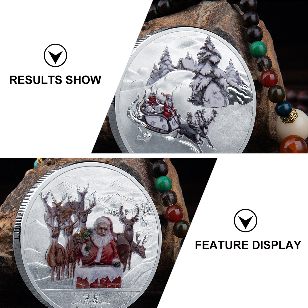 4pcs Christmas Commemorative Coins Souvenir Coins Alloy Collection Coins