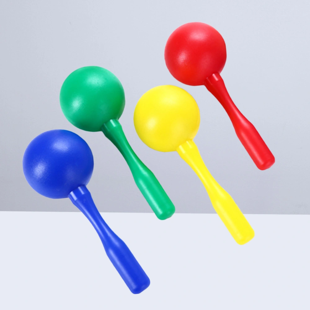 4pcs Plastic Sand Hammer Rattle Early Educational Instrument Music Toy for Kids Children (Random Color)