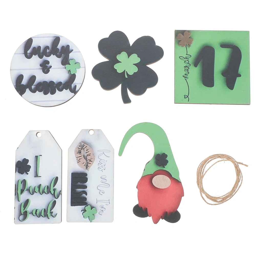 1 Set Adorable St. Patrick's Wall Decors Wooden Decorations for Home and Party