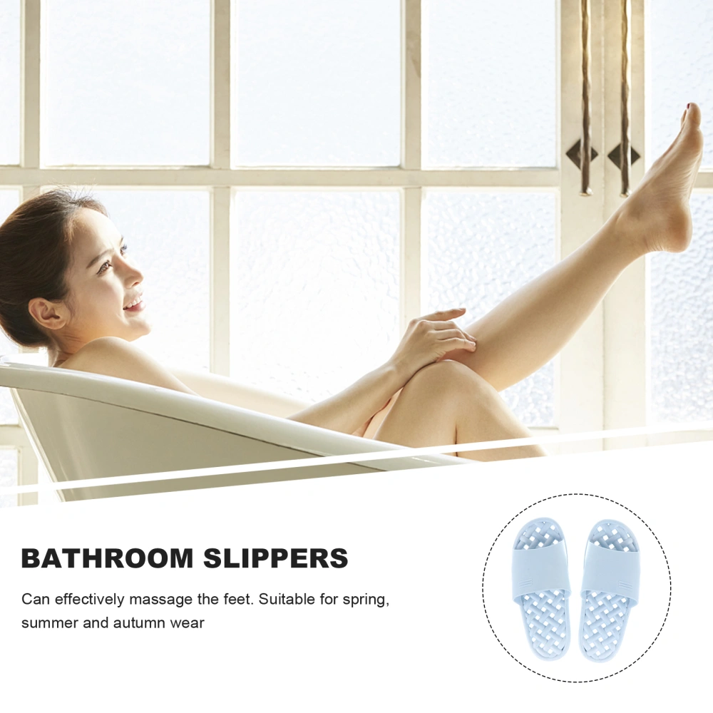 1 Pair Home Hollow Shower Slippers Non-slip Indoor Bathroom Slippers Shower Shoes